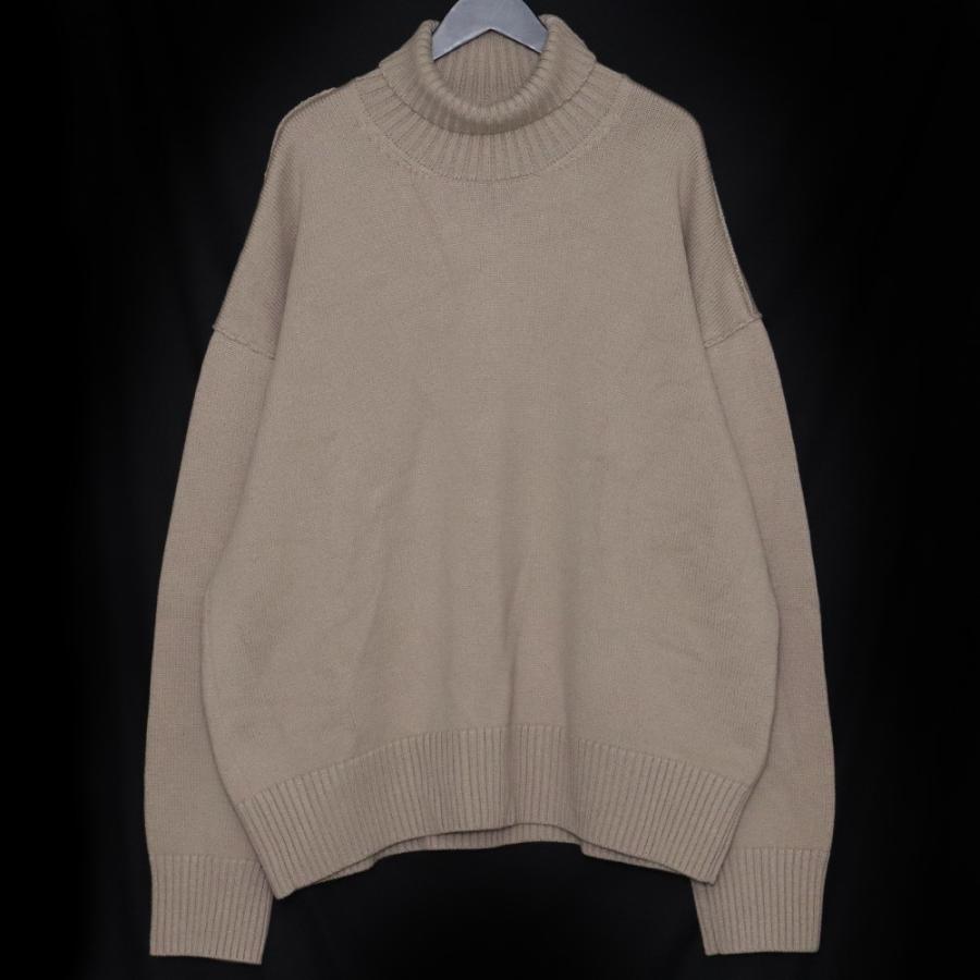 STEIN OVERSIZED IMPRESSION HIGH NECK KNIT LS Lサイズ ベージュ ST