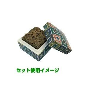 九谷焼 火を使わないお香 g-cube1個と九谷焼 陶箱 1個のセット / 白檀