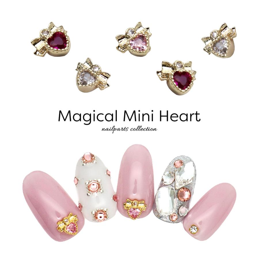 ネコポス送料無料]ネイルパーツ ジルコニア製 マジカルミニハート
