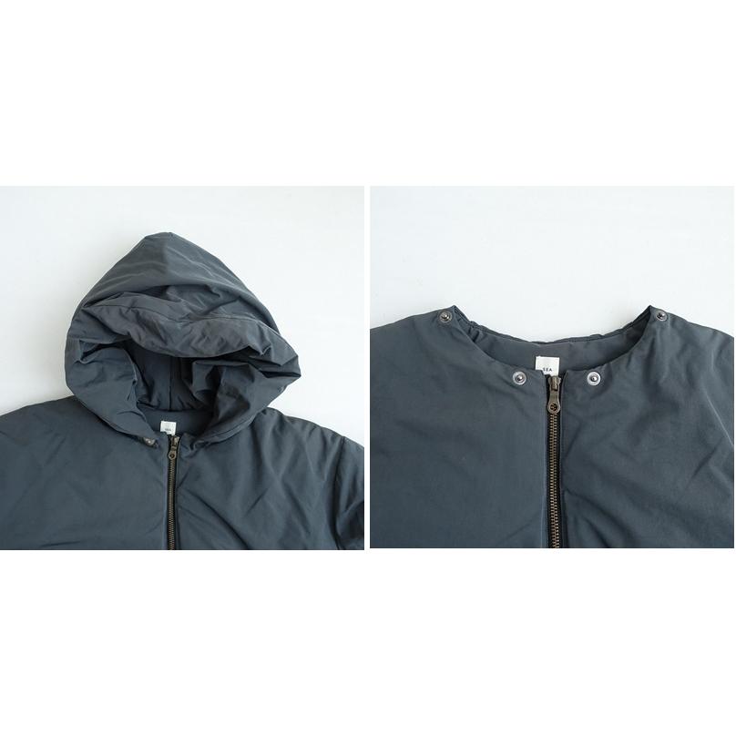 シー SEA *フード付き2WAYジャケット*Fドロストヘム中綿入りダブル