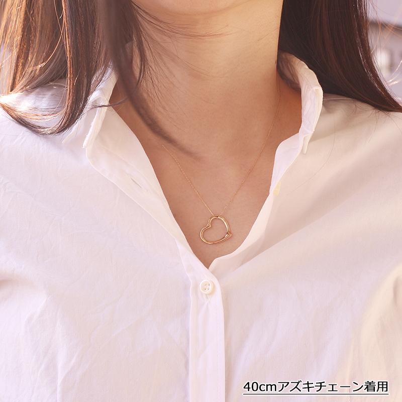 18金 ペンダントトップ K18 ハート オープンハート チャーム