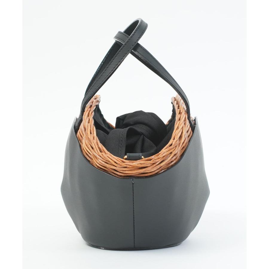 ザ バグマティ レザー×ウィッカーカゴバッグ The Bagmati レディース