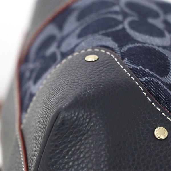 コーチ COACH シグネチャー ブルー デニム 巾着 ショルダーバッグ