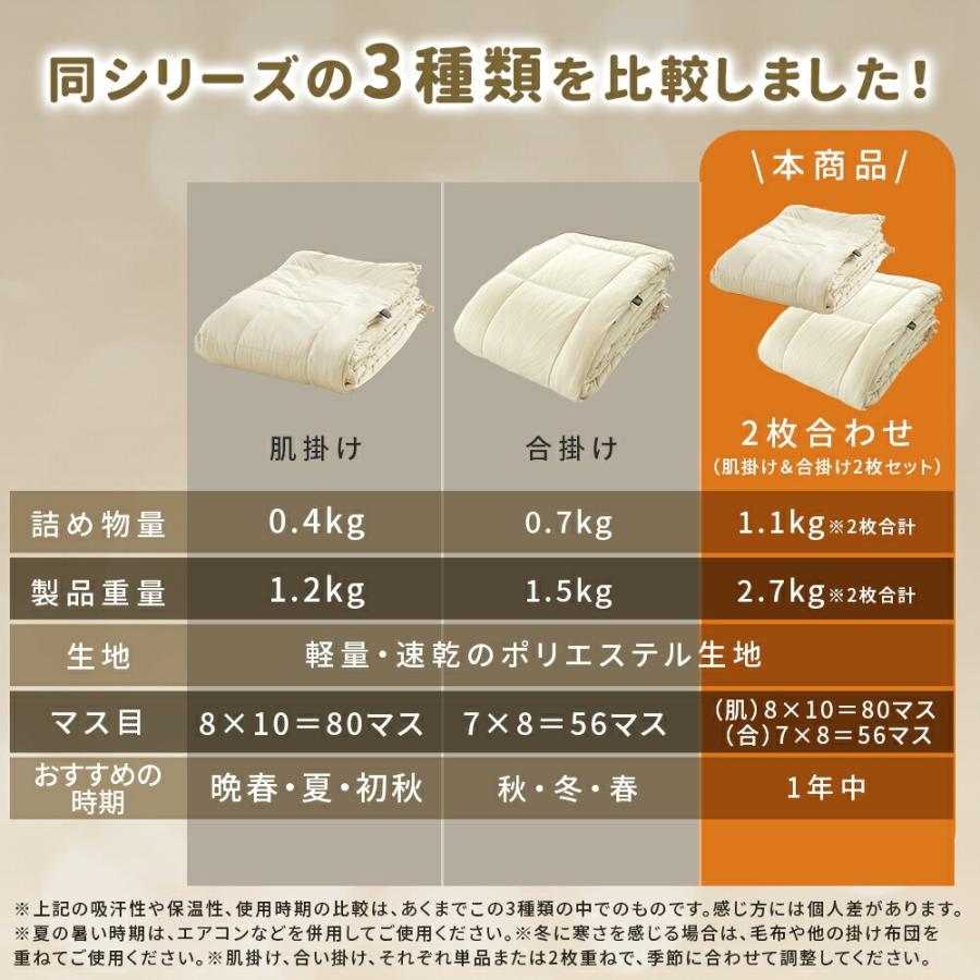 西川（nishikawa） 掛け布団 シングル 150×210cm 2枚合わせ 洗える