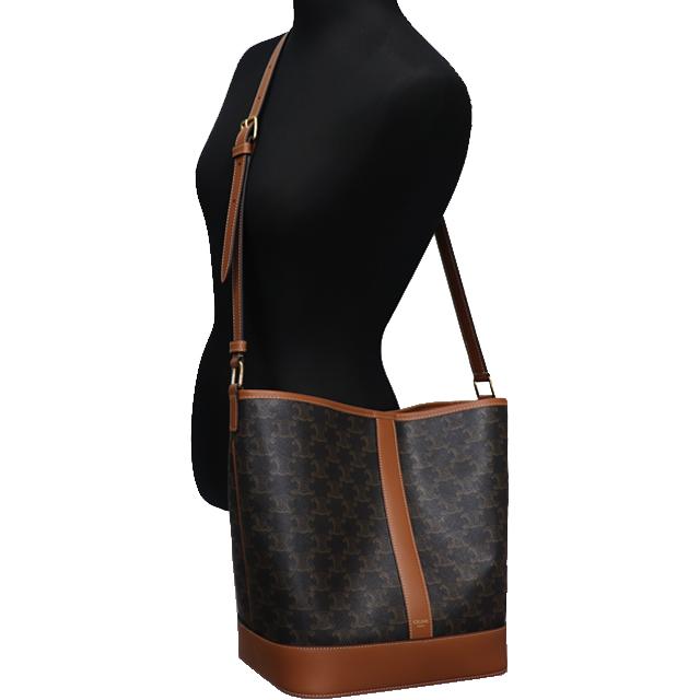 TRIOMPHE （美品）セリーヌ CELINE ミディアム バケット 191132CAS