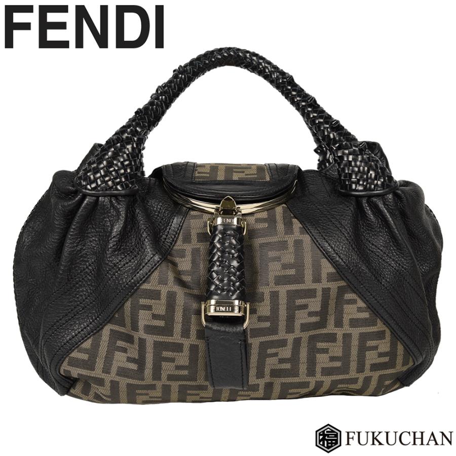 FENDI/フェンディ ズッカ柄 スパイバッグ キャンバス×ナッパレザー