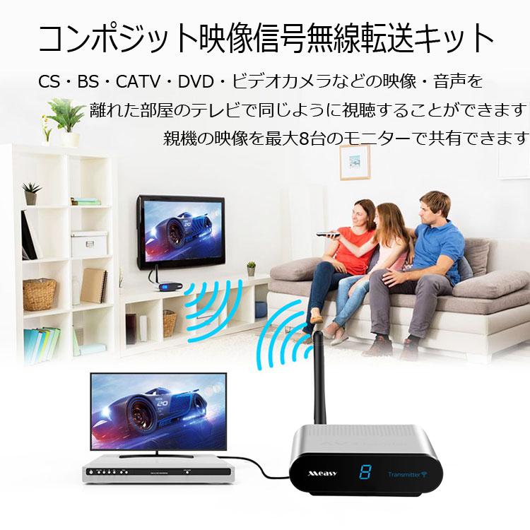 無線ビデオ信号送受信機セット コンポジット信号トランスミッター TV