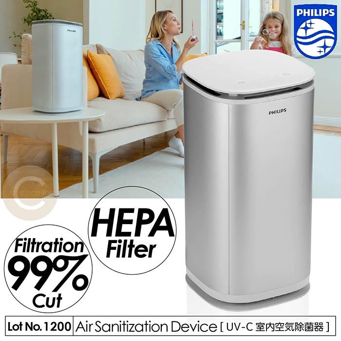 Philips 空気除菌器 空気清浄機 空気除菌 UVC 紫外線 ライト 除菌効果