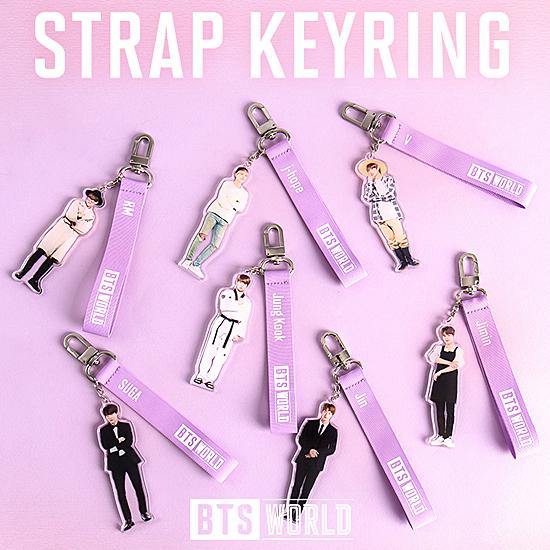 BTS ワールド 防弾少年団 グッズ ストラップ キーリング 公式 韓国