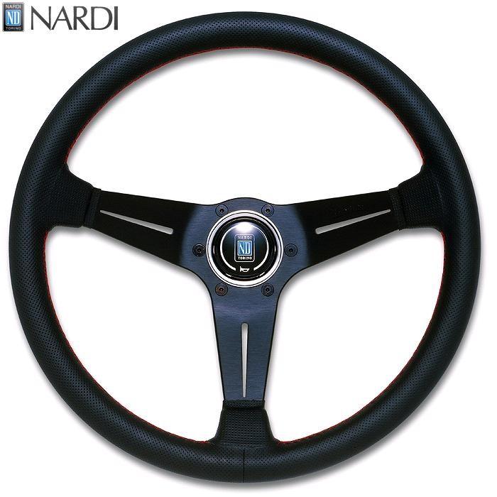 NARDI ナルディ N755 パンチングレザー&BKスポーク ディープコーン RD