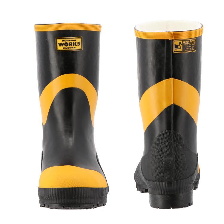 安全長靴 弘進ゴム フェルト安全半長F型 -20℃対応防寒長靴（冷凍庫用