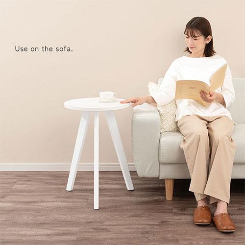 ぼん家具 【完成品設置付き】 サイドテーブル 木製 約 高さ60cm 天板