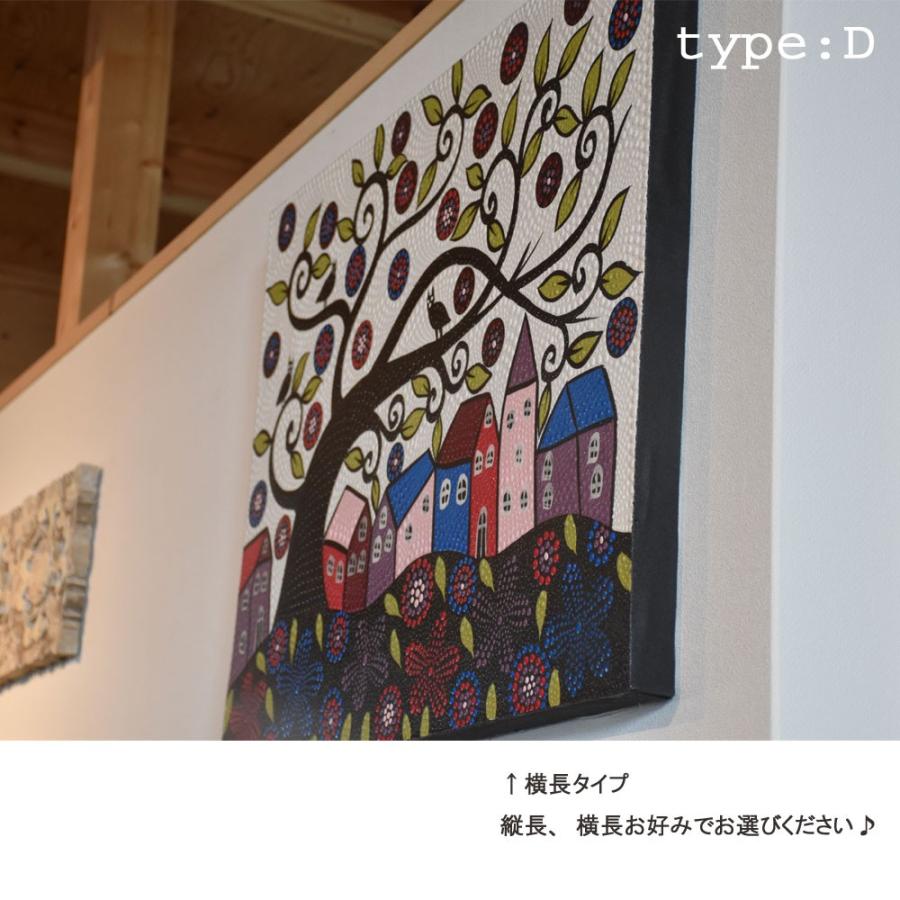 バリ絵画 SHIAWASE TREE バリ ドットアート バリアート 絵画 バリ島