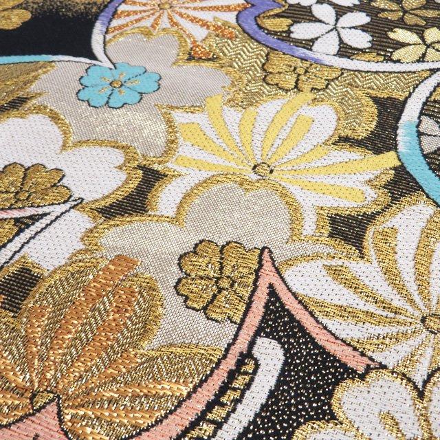 袋帯 振袖用 中古 リサイクル 正絹 フォーマル 仕立て上がり 六通 花