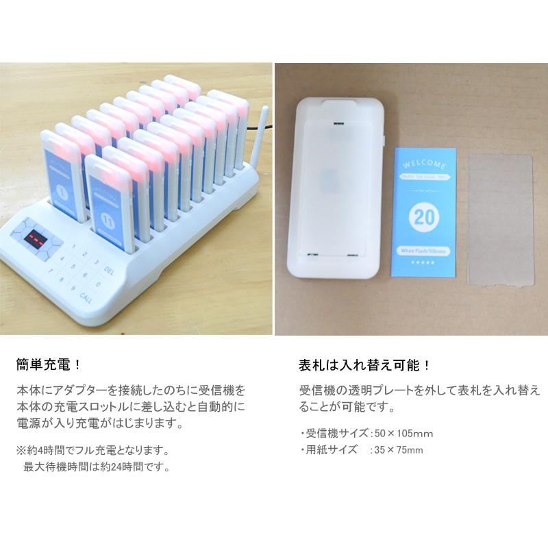 順番待ち お知らせ ブザー 受信機20台セット ゲストページャー