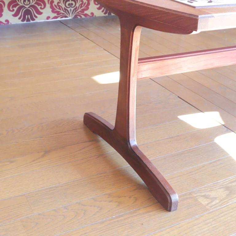 タイルトップテーブル ヴィンテージ 長方形 イギリス 木製 レトロ