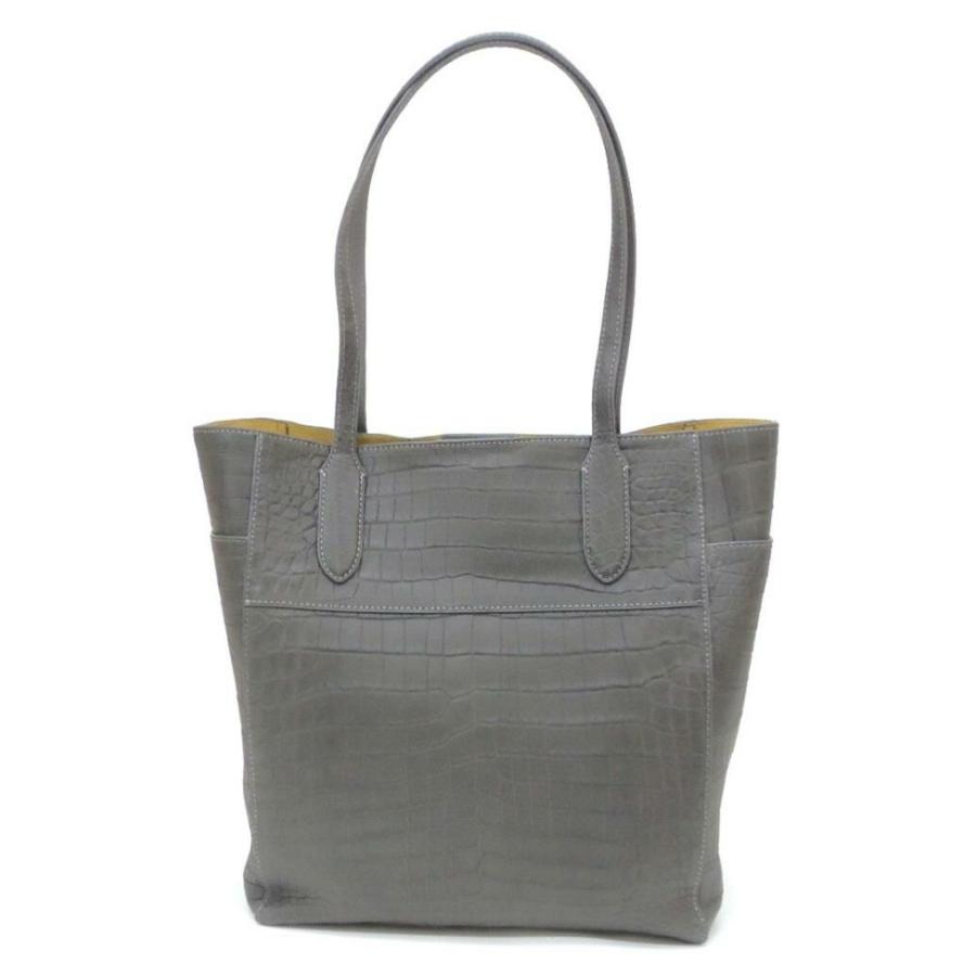 ペレリールッソ Pelley Lusso クロコダイル トートバッグ ダークグレー