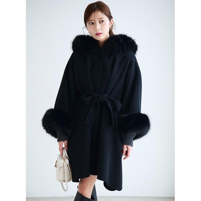 CELFORD（セルフォード） (12%OFF) ファーポンチョコート 24秋冬