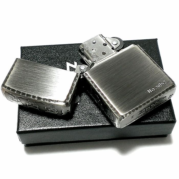 ZIPPO（ジッポー） アーマー 限定 3面彫刻 スカル アンティーク