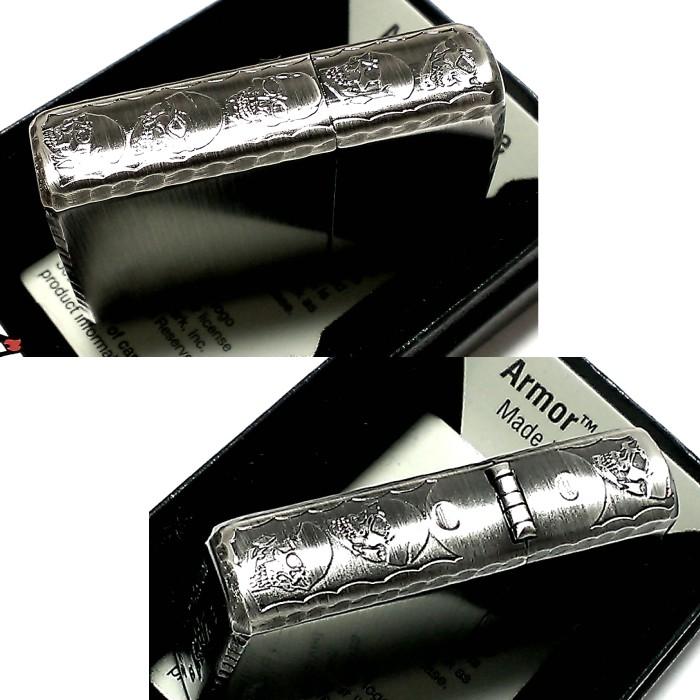 ZIPPO（ジッポー） アーマー 限定 3面彫刻 スカル アンティーク