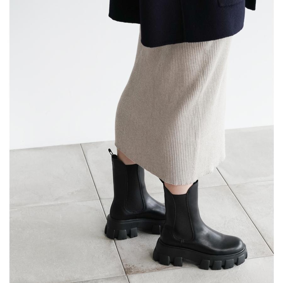 ブーツ サイドゴア レディース 厚底 軽量 EVA トラックソール