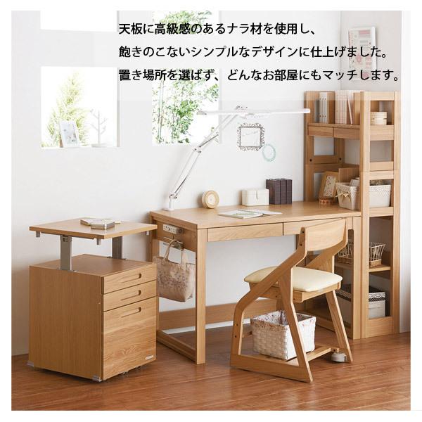 コイズミファニテック デスク+リフティングワゴン セット 幅105cm 奥行