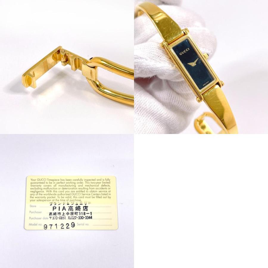 GUCCI（グッチ） 腕時計 1500L ステンレススチール ゴールド ブラック