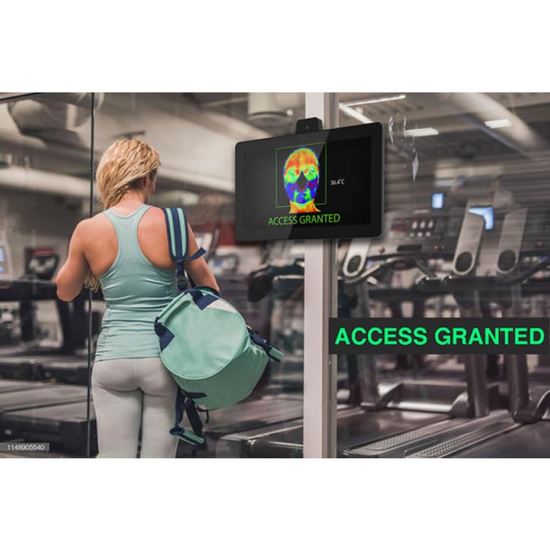 非接触型スピードAIサーモタブレットTAURI21inch＋専用スタンドセット