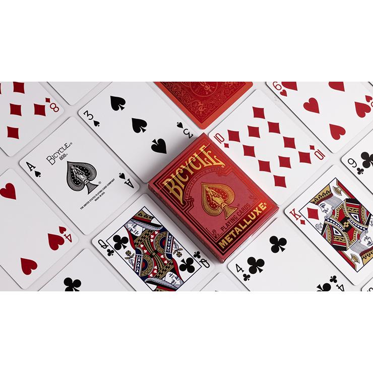 トランプ Bicycle Titanium Crimson Red Steel Blue Bicycle Titanium