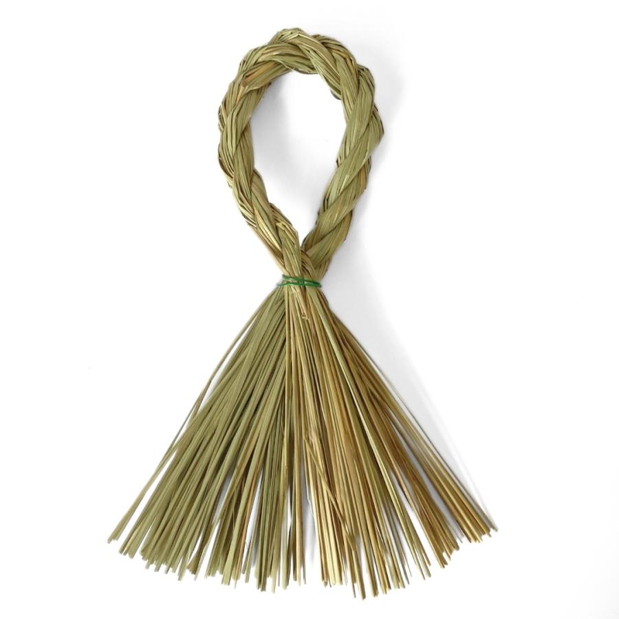 秀〆（HIDESHIME） しめ縄 材料 リース 土台 草 丸 14cm 縦 25cm