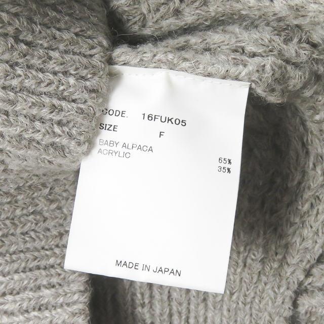 ウル URU 日本製 OVER KNIT ベビーアルパカクルーネックニット 16FUK05