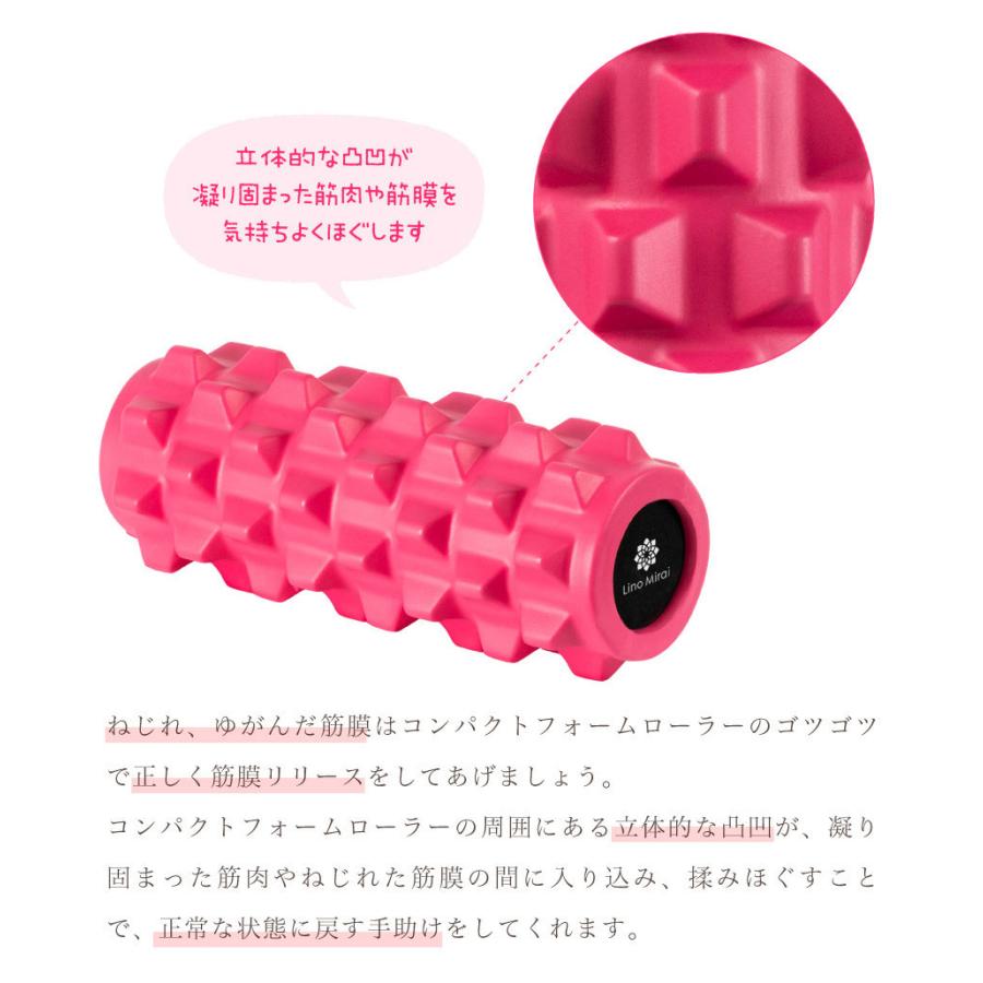 Lino Mirai（リノミライ） フォームローラー コンパクト 抗菌仕様 筋膜