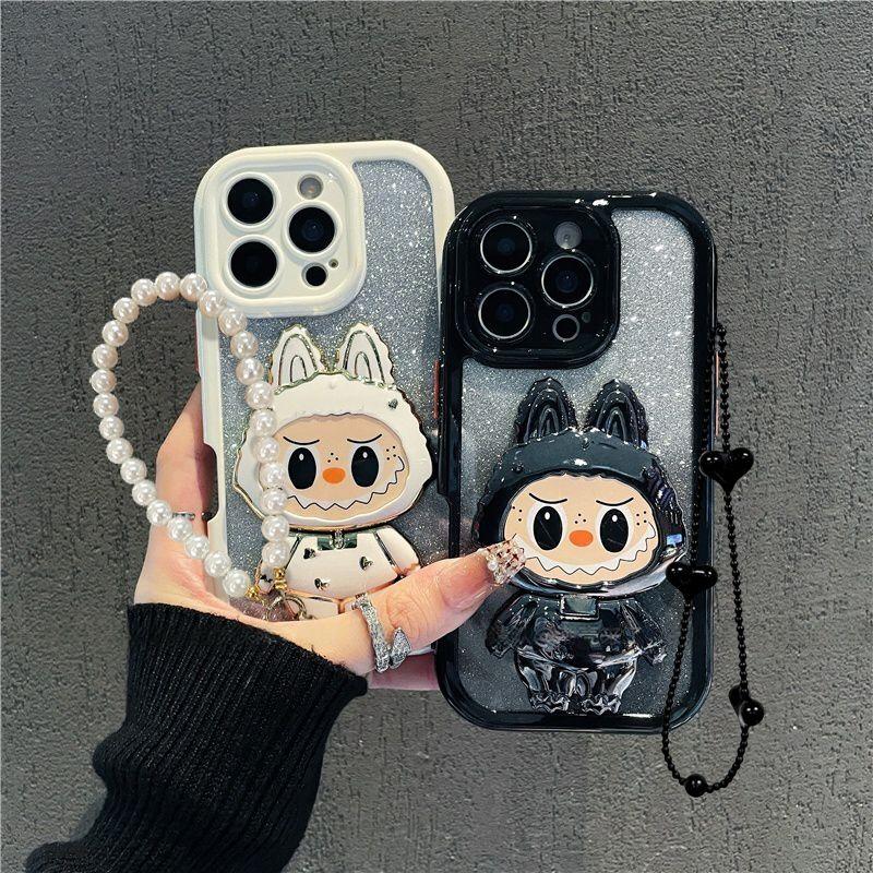 ラブブ スマホケース カバー ケース おしゃれ 携帯 ストラップ