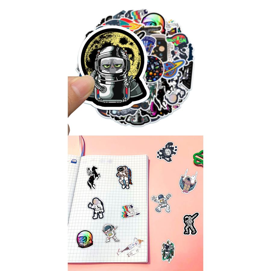 NASA グラフィック ステッカー 50枚セット PVC 防水 シール ナサ 宇宙