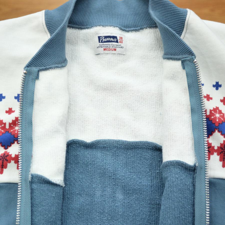 Pherrow's（フェローズ） スノーパターンスウェット S.ブラック