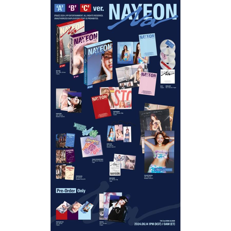ポスター付き] TWICE ナヨン 公式グッズ NAYEON - NA / 2ND MINI ALBUM