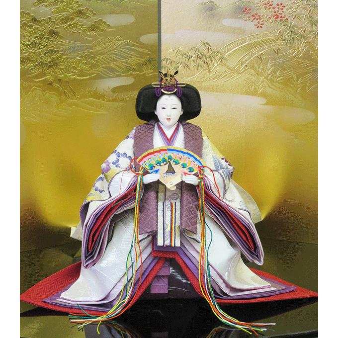 雛人形 ひな人形 立雛 道翠作 金彩京友禅 親王飾り コンパクト