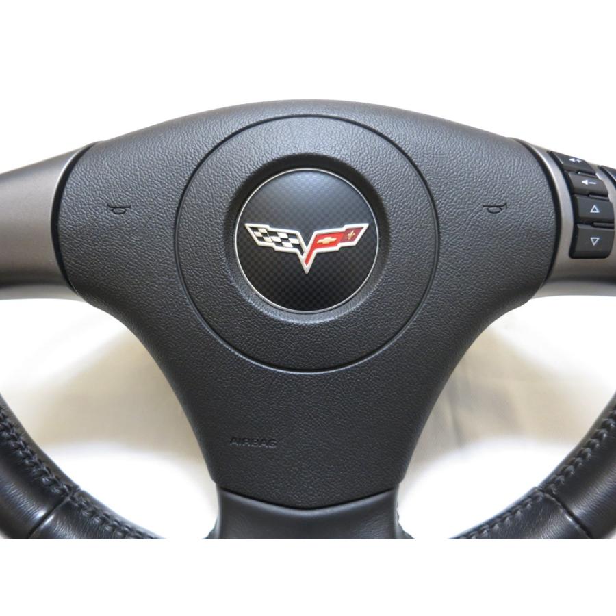 シボレー コルベット C6 Z06 X245A 純正 革 ステアリング ハンドル
