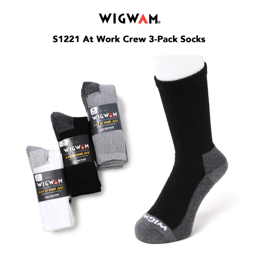 WIGWAM ウィグワム ＃S1221 AT WORK クルーソックス 3パック 3足セット