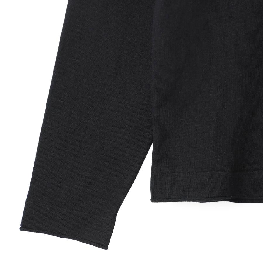 STONE ISLAND（ストーン アイランド） 長袖ニットポロシャツ ブラック