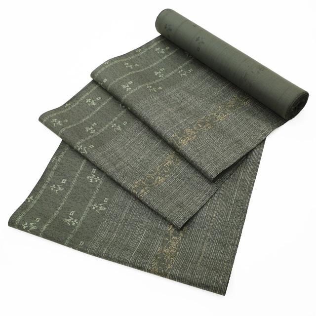 本場大島紬 着物 着尺 反物 正絹 染大島 大島紬 染め柄 深緑 グリーン