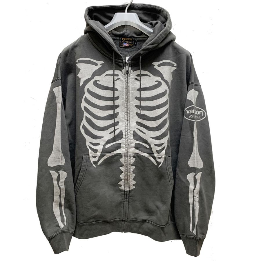 VANSON（バンソン） ジップパーカー BONE ZIP UP HOODIE フーディー