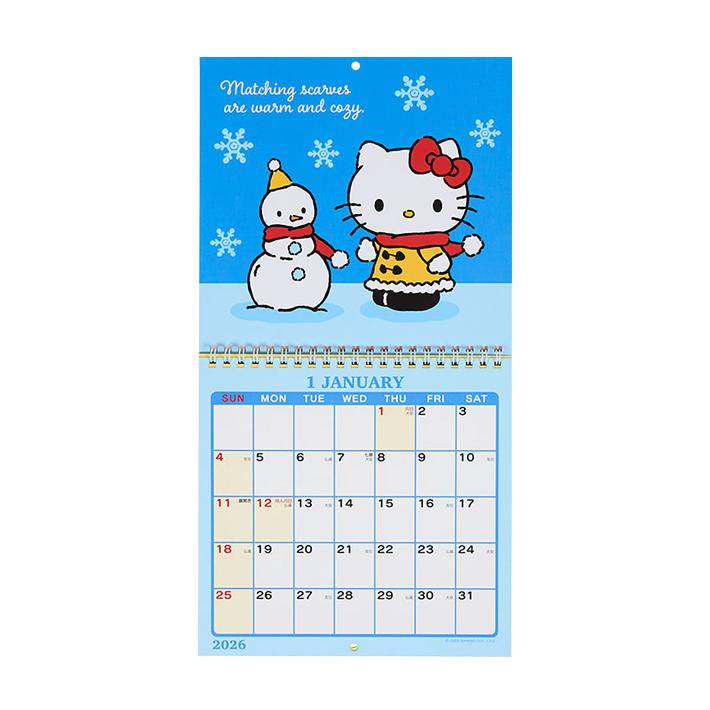 sanrio（サンリオ） ハローキティ 2026年 壁掛けカレンダー M 622443