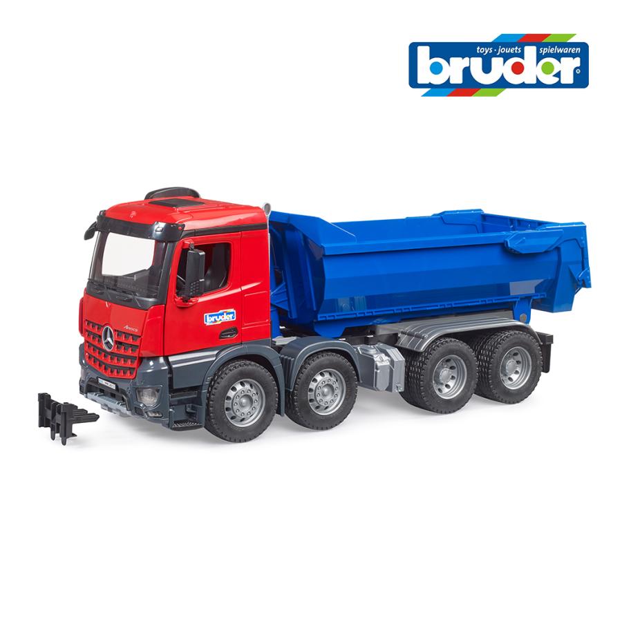 bruder ブルーダーMB Arocs ハーフパイプダンプトラック BLUE x RED