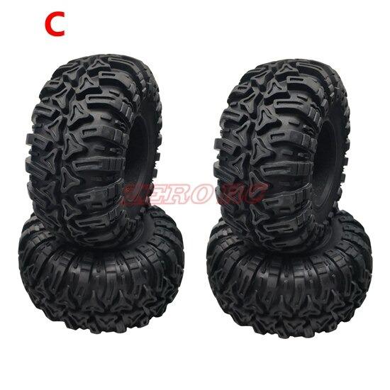 4PCS 1/10 RCカー ソフトタイヤ ロッククローラー 128-135mm フォーム