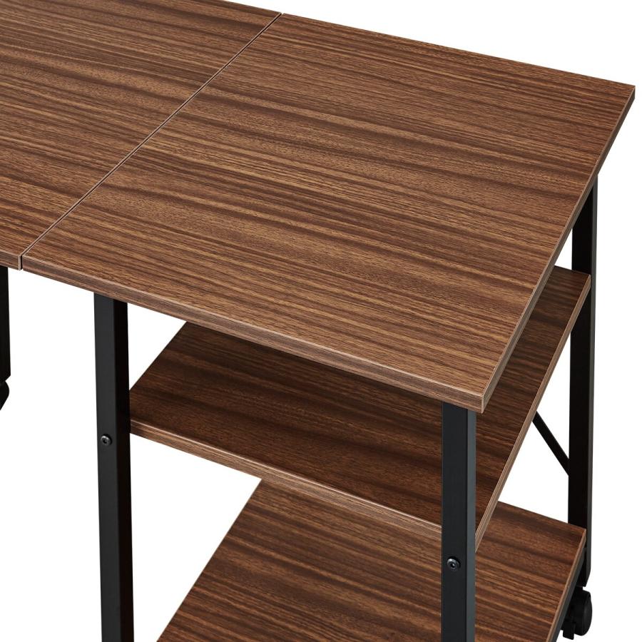 ニトリ（NITORI） 折りたたみデスクワゴン(ZTW-7 WN/BK) 学習机 学習