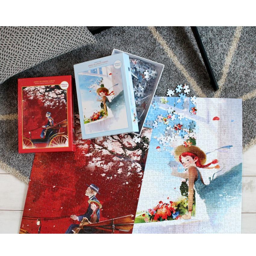 赤毛のアン イラストパズル 500ピース ブルー 380×520mm （絵：キム