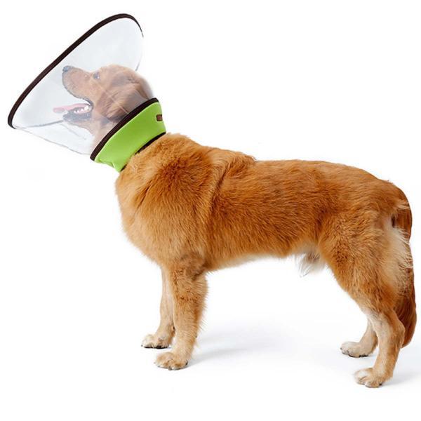 エリザベスカラー 大型犬 中型犬 ベル型 視界クリア 型崩れない ソフト