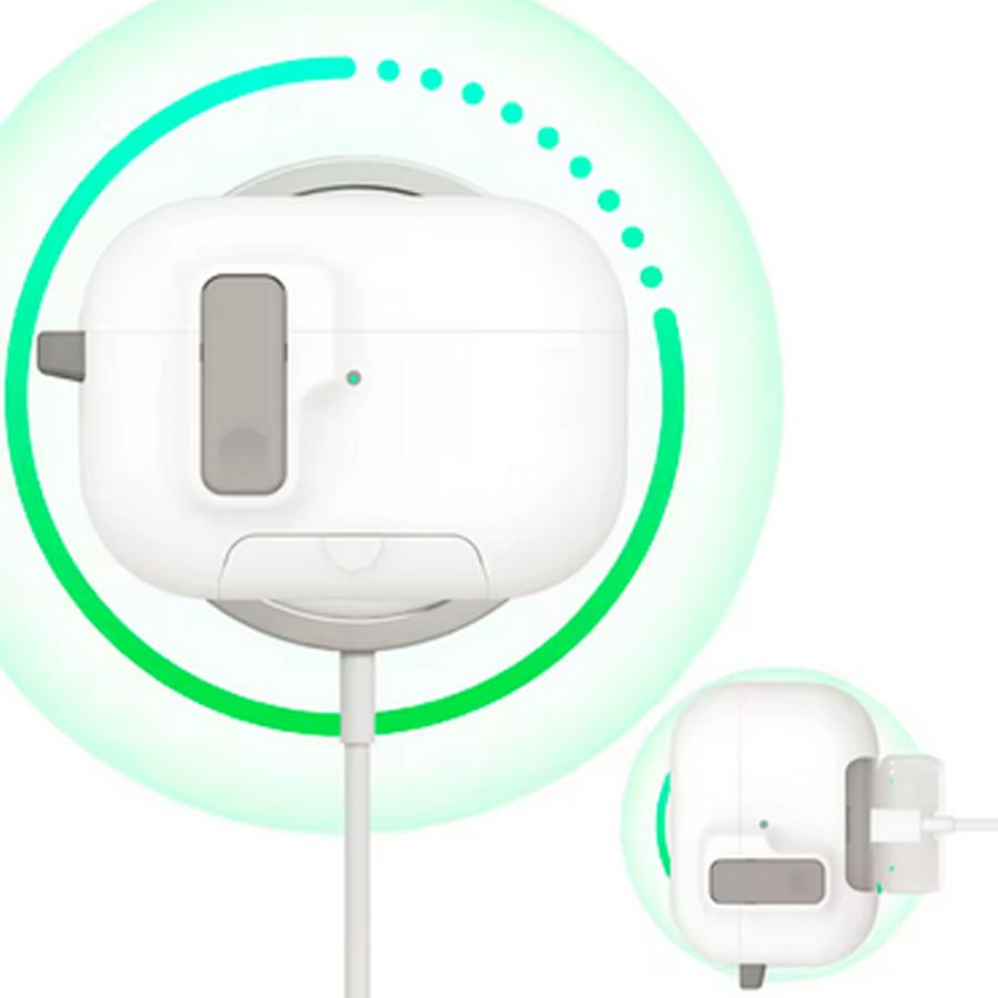 AirPods Pro3 ケース スマホスタンド付き 磁気ロック カラビナ付き