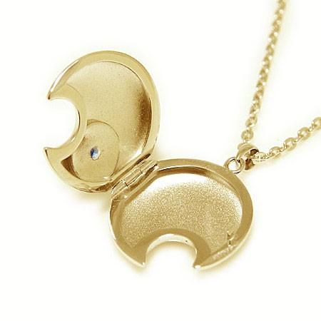 K18イエローゴールド ロケット ロケットペンダント 写真入れ 薬入れ